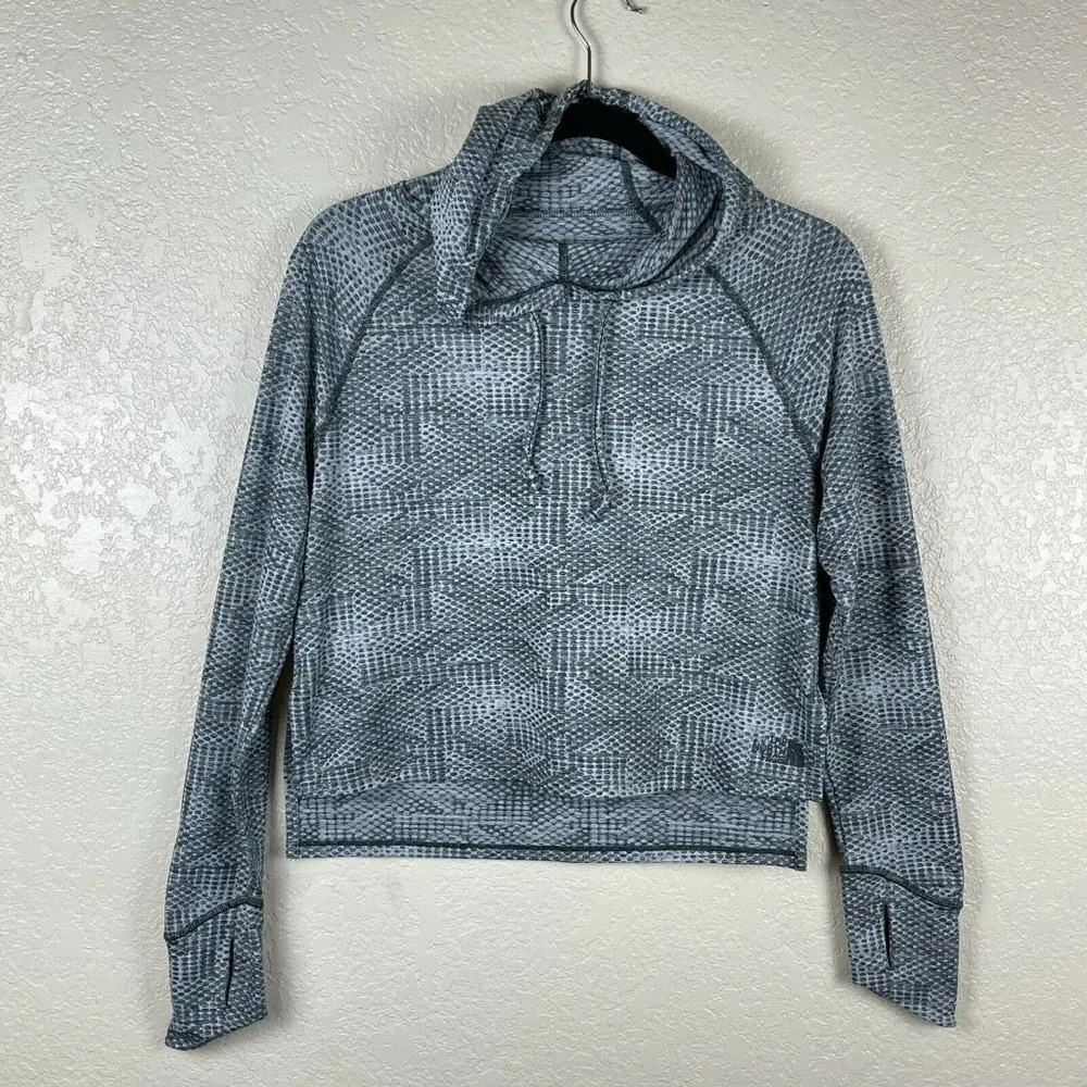 The North Face Hoodie Women's Sz S Motivation Pullover Sweatshirt Thumbhole Gray
